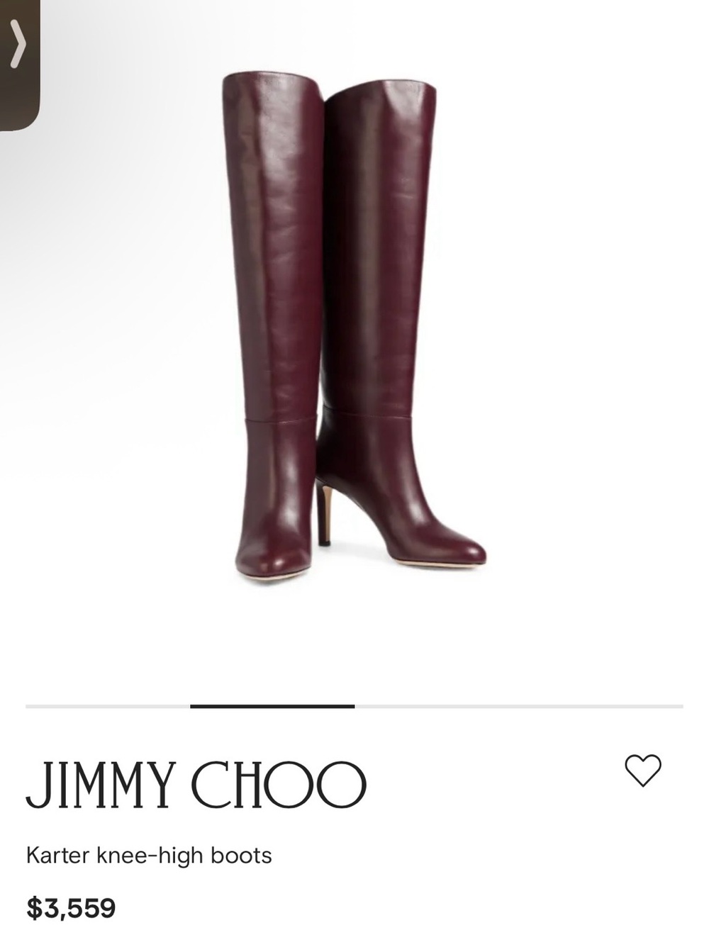Jimmy Choo Knee-High Boots in Burgundy/Merlot